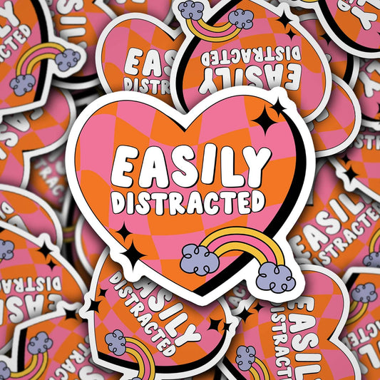 Vinyl Die Cut Decal Easily Distracted