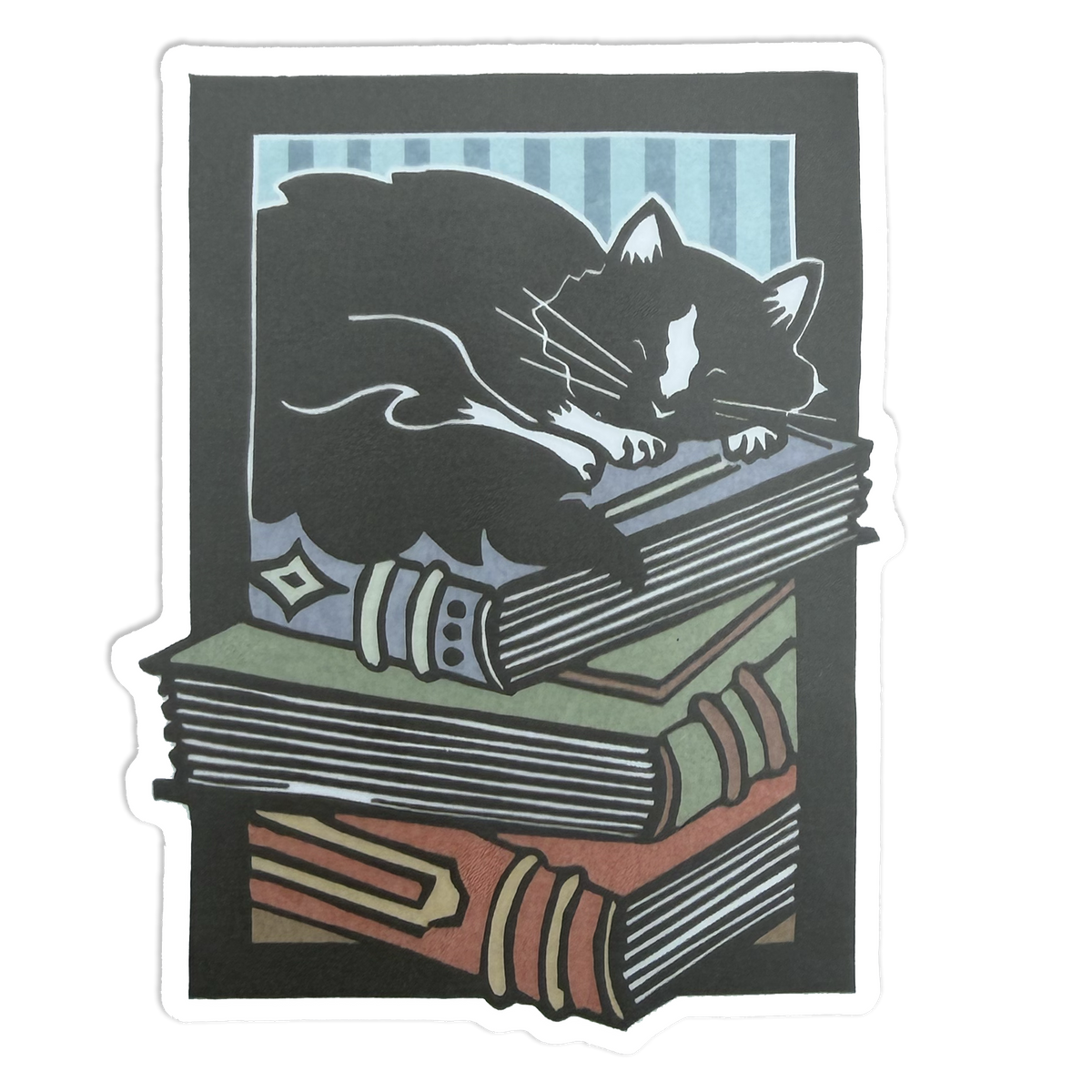 Sleepy Kitty Vinyl Sticker