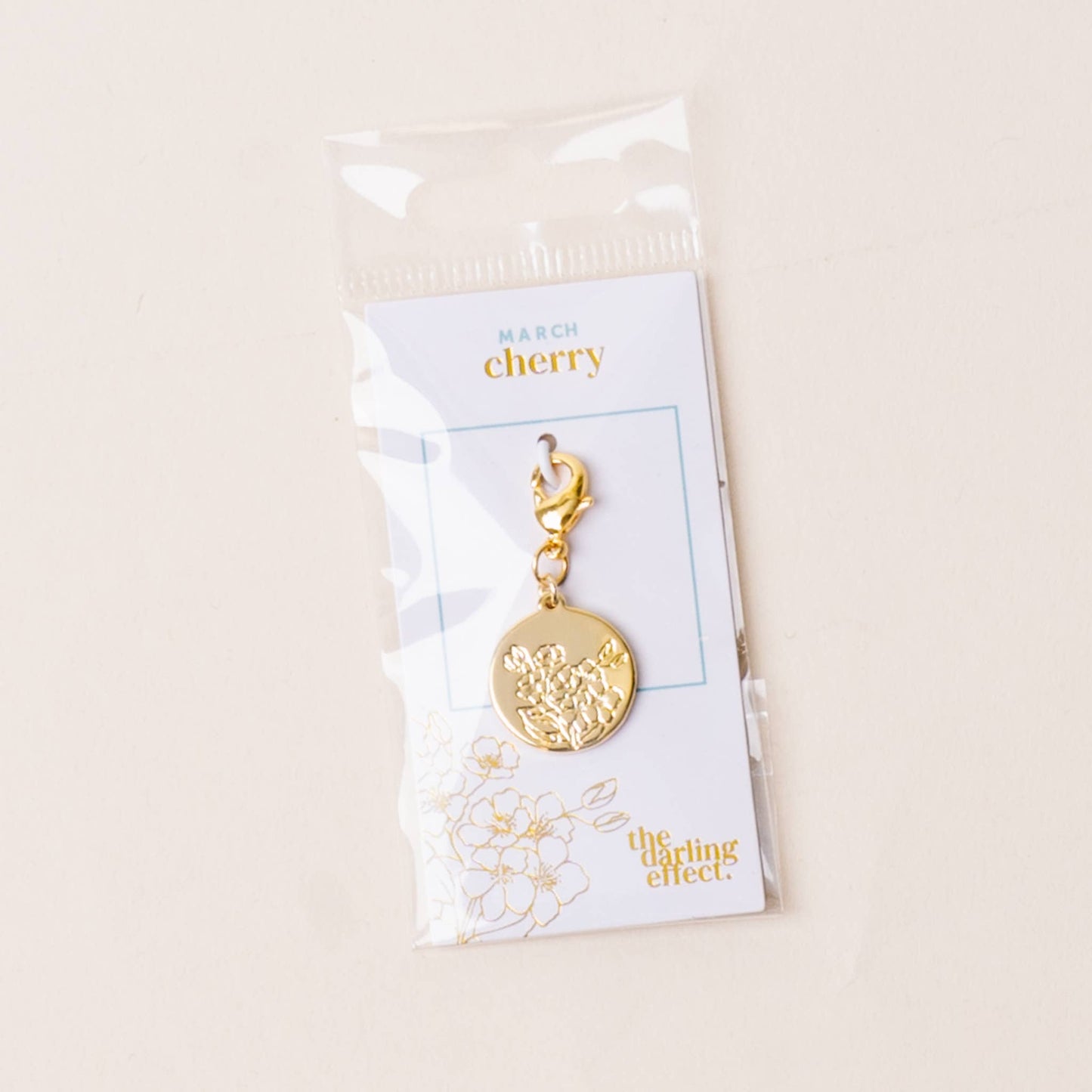 Jewelry Birth Flower Charm Gold-March