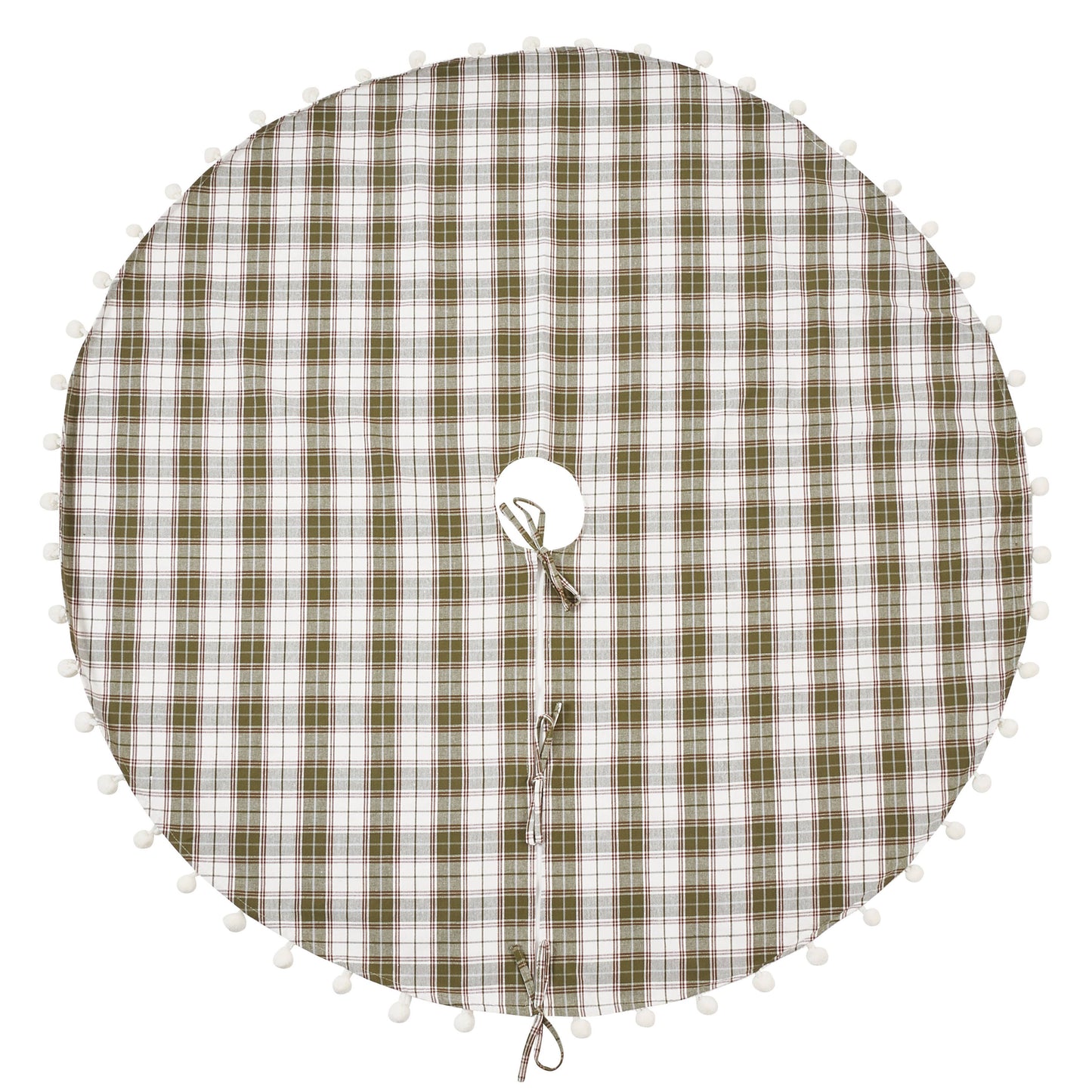 Plaid Pom Pom Tree Skirt