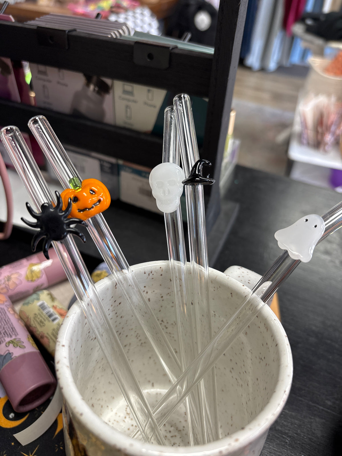 Glass Halloween Straw