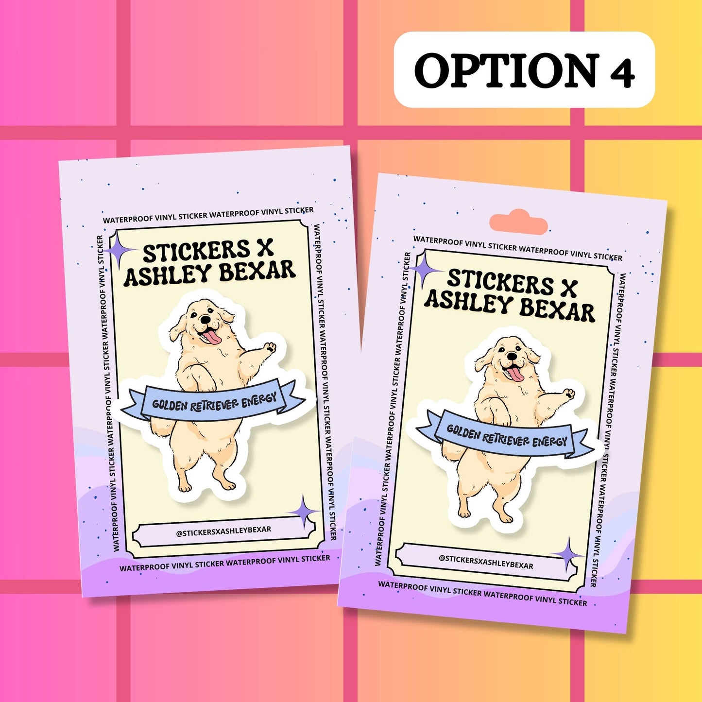 Golden Retriever Dog Dogs Dog Mom Waterproof Vinyl Sticker