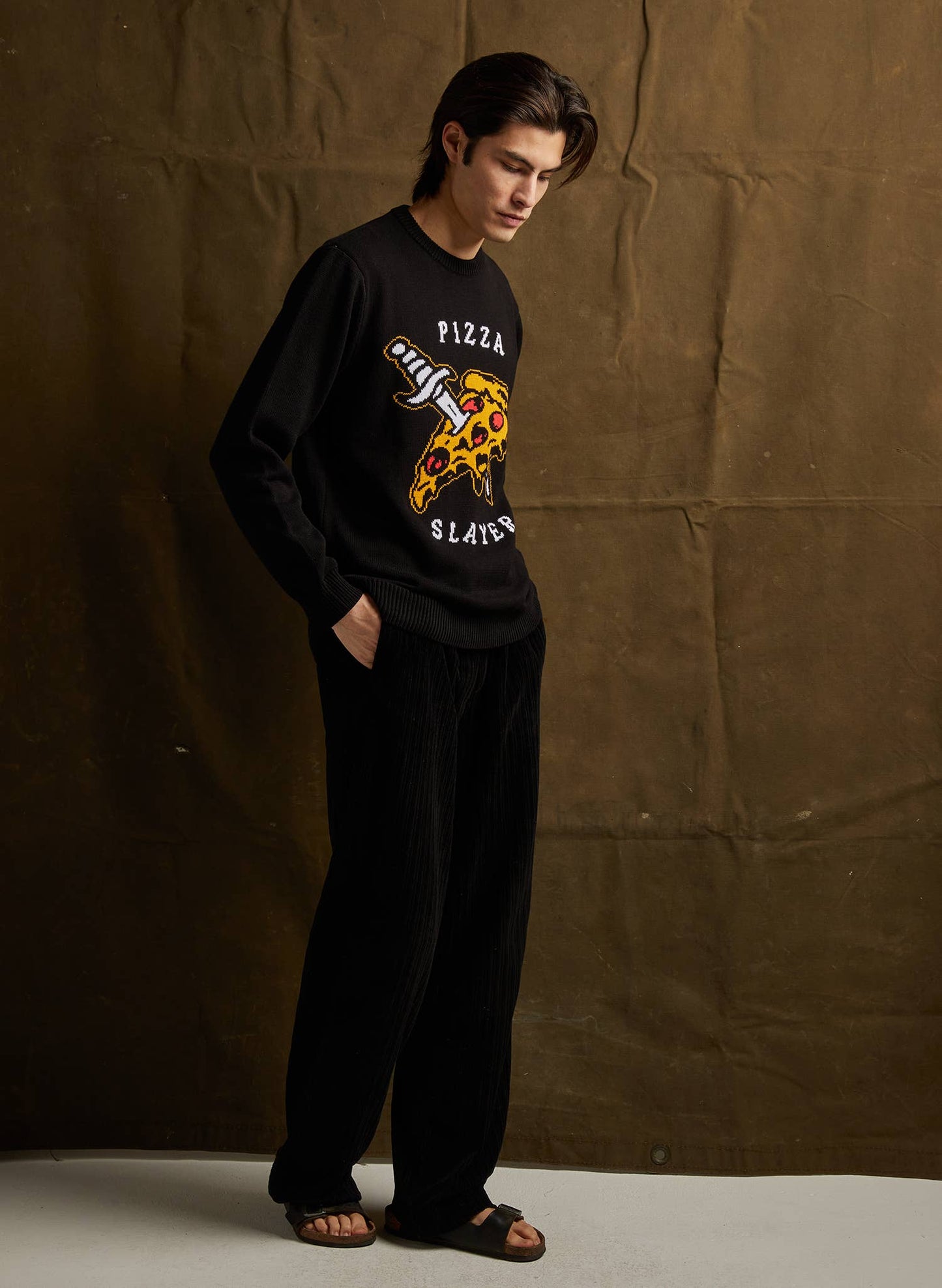 Pizza Slayer Knit Sweater