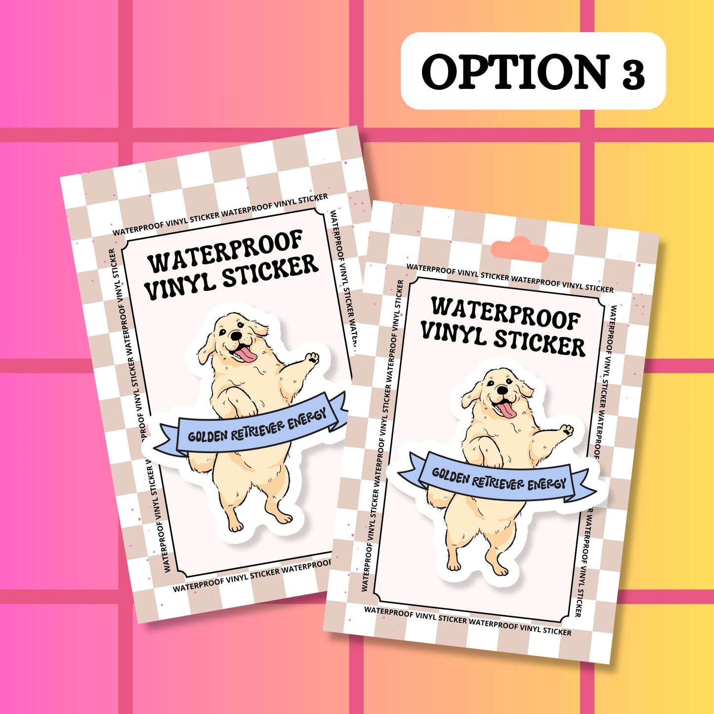 Golden Retriever Dog Dogs Dog Mom Waterproof Vinyl Sticker