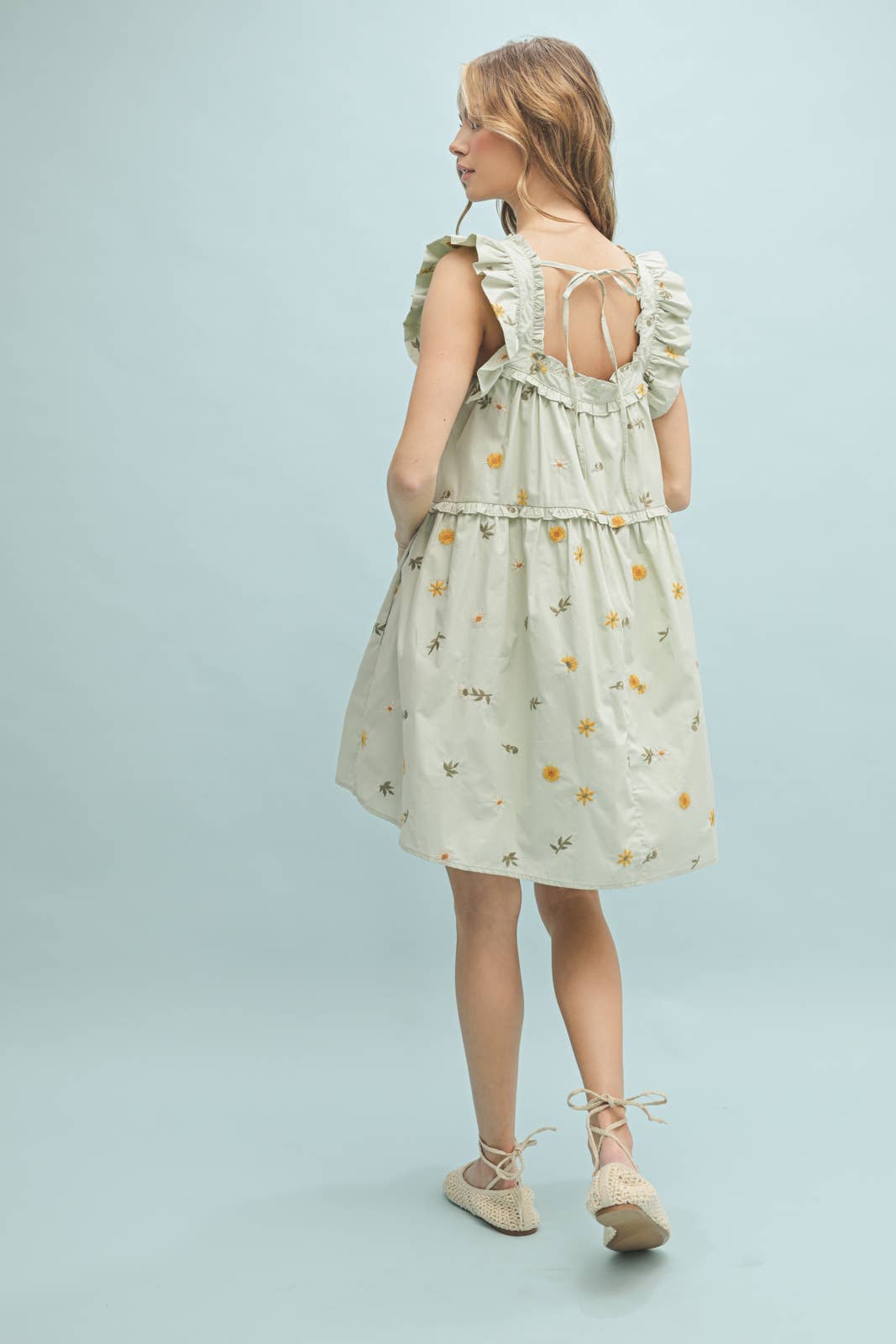 FLORAL RUFFLE MINI DRESS / WL25-10523