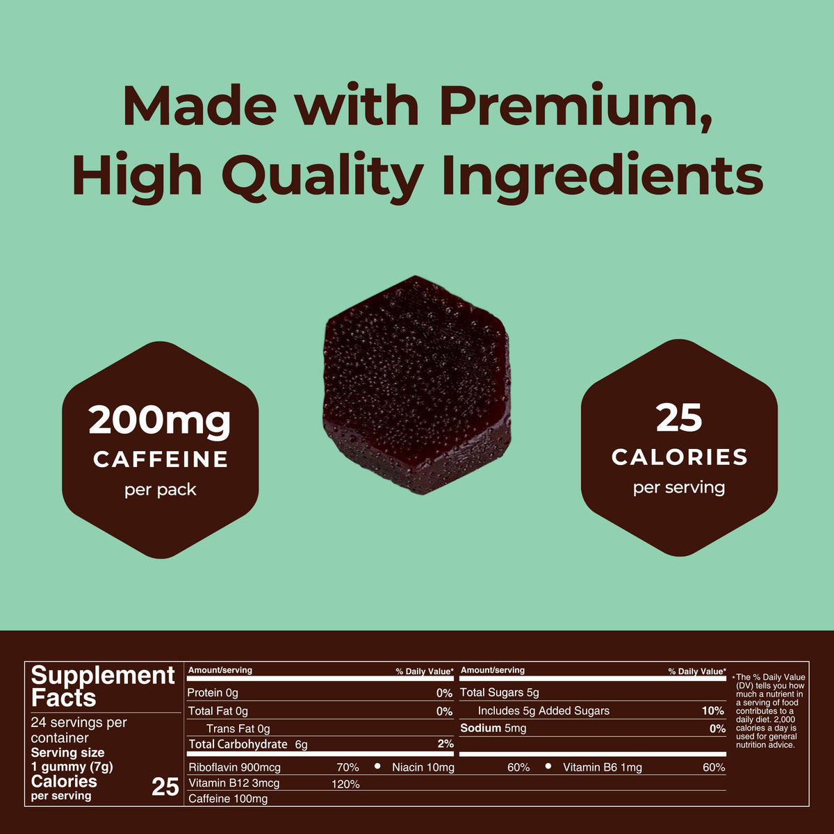 Mocca Shots Mint Chocolate Caffeine Gummy | 2-pack