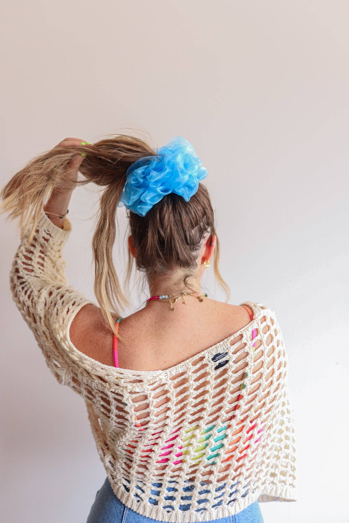 NEON JUMBO ORGANZA SCRUNCHIES