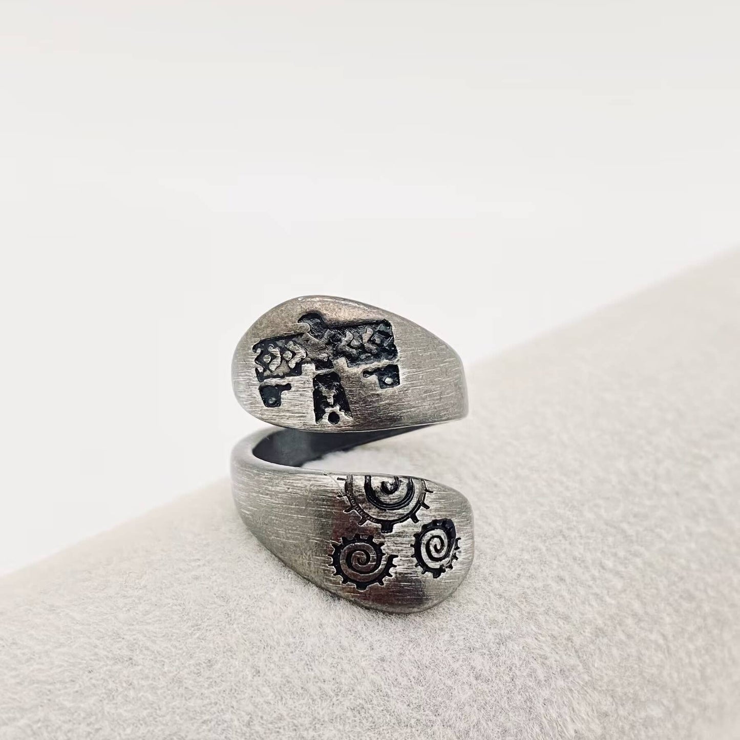 Vintage Ring Desert Night Cactus Ring