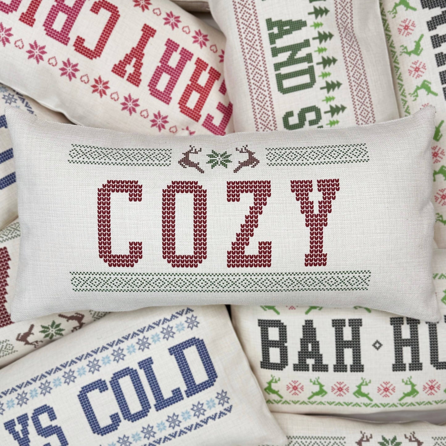 Funny Christmas Vintage Pillow, Funny Pillow, Christmas Deco