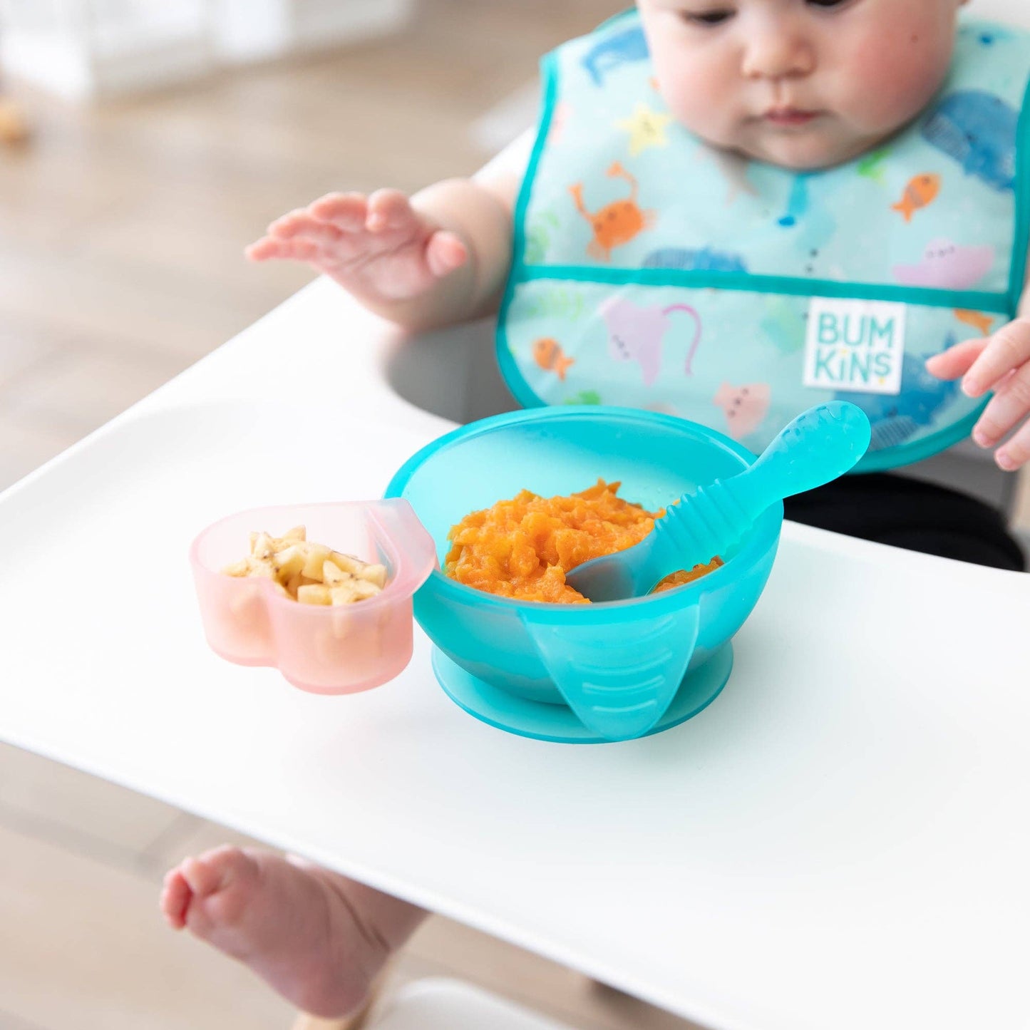 Silicone First Feeding Set: Blue Jelly