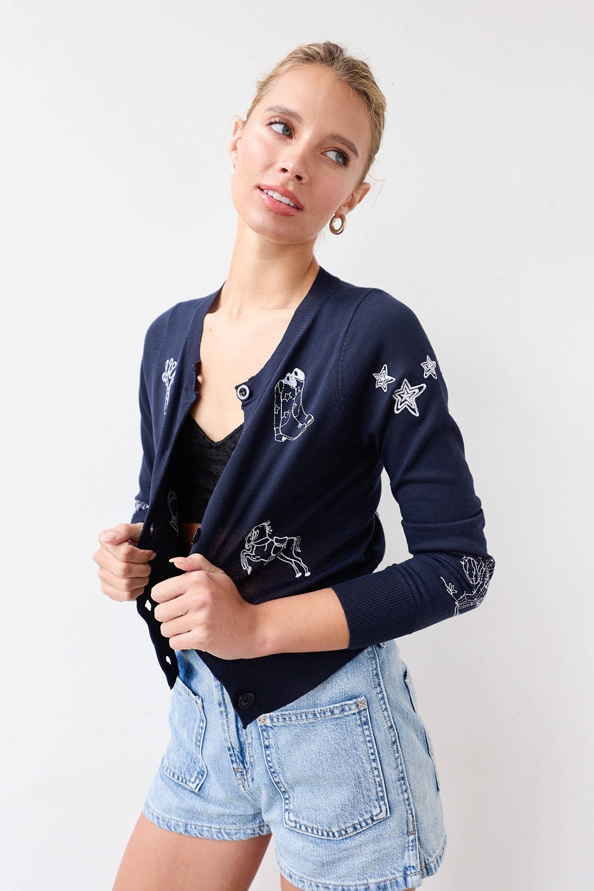 Embroidered Detail Cardigan - RSW1094