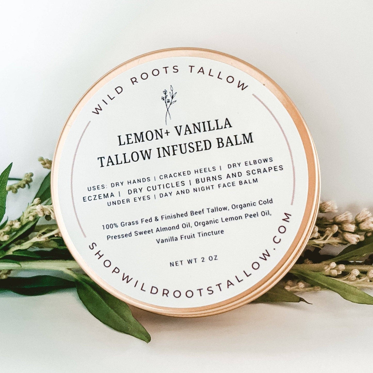 Lemon + Vanilla Tallow Hand + Body Balm Protective Skin Balm