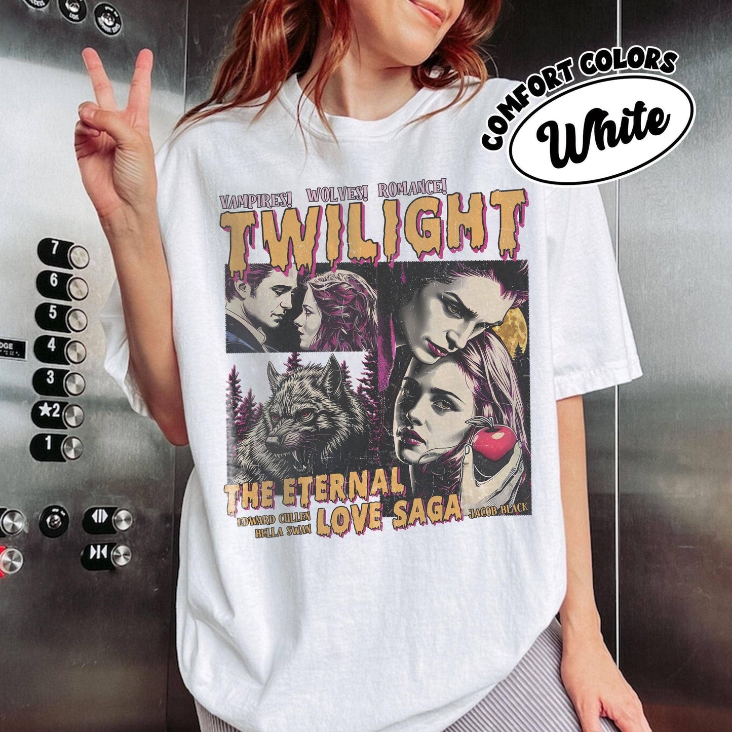 Vintage Twilight Saga Fan Tee, Comic Vampire Book Lover Gift