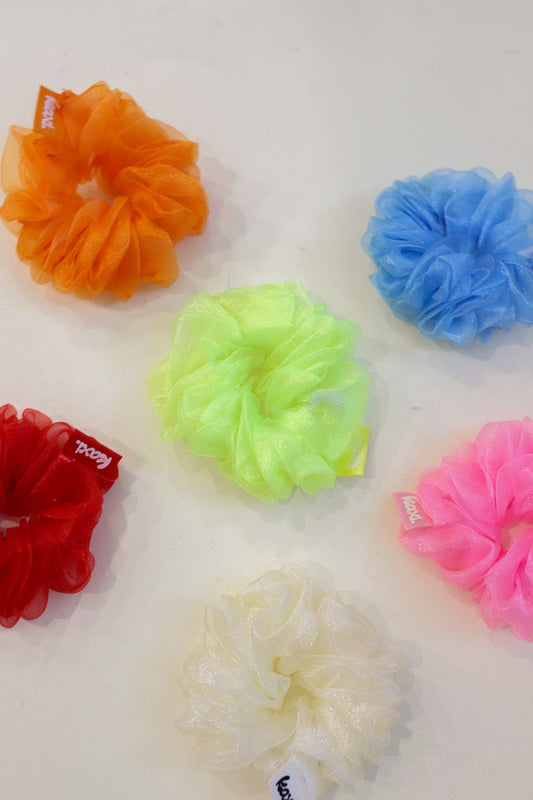 NEON MIDI ORGANZA SCRUNCHIE