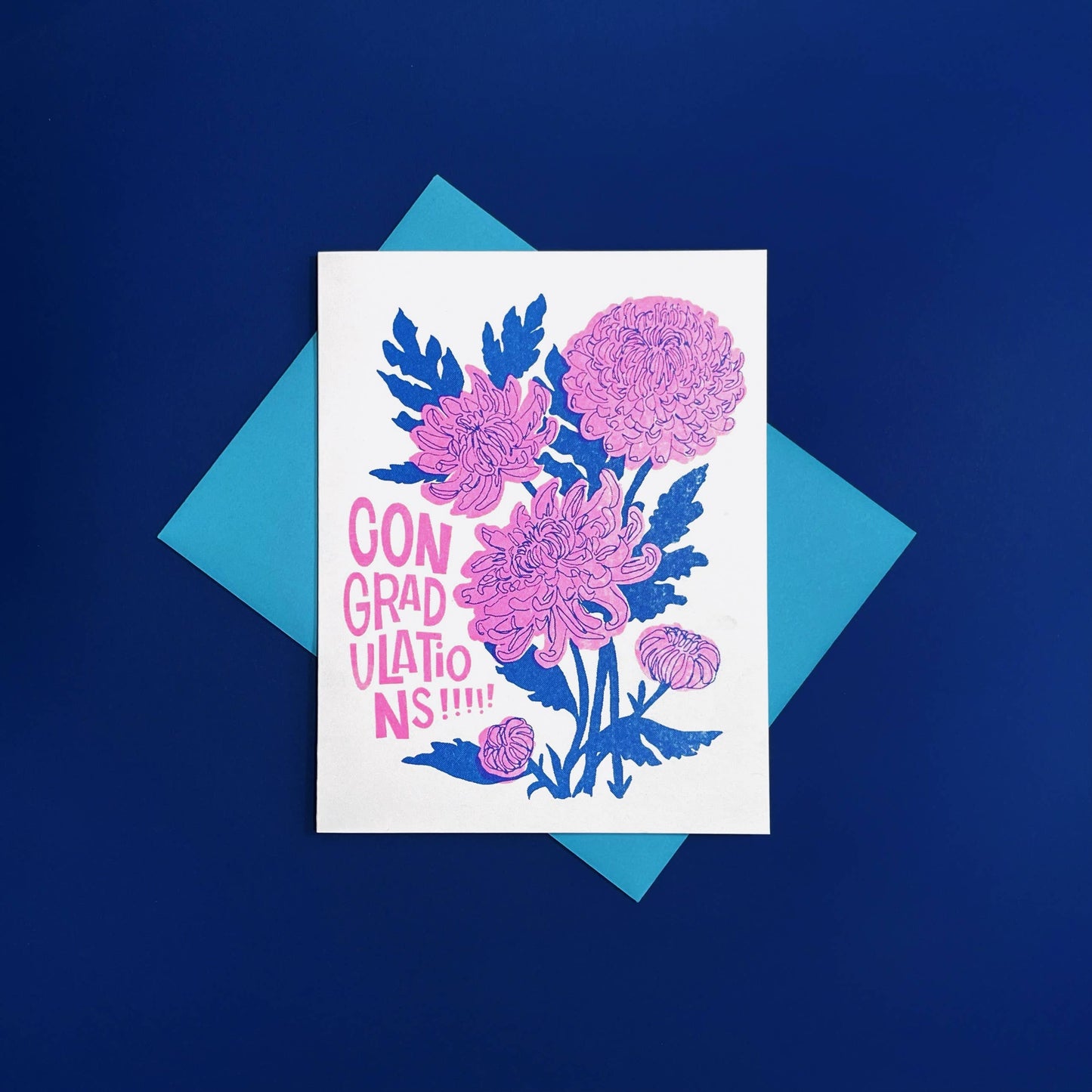 Con"grad"s Mums - Fun Risograph Greeting Card