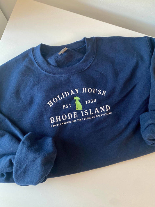Holiday House Folklore Embroidered Crewneck | Last Great American Dynasty