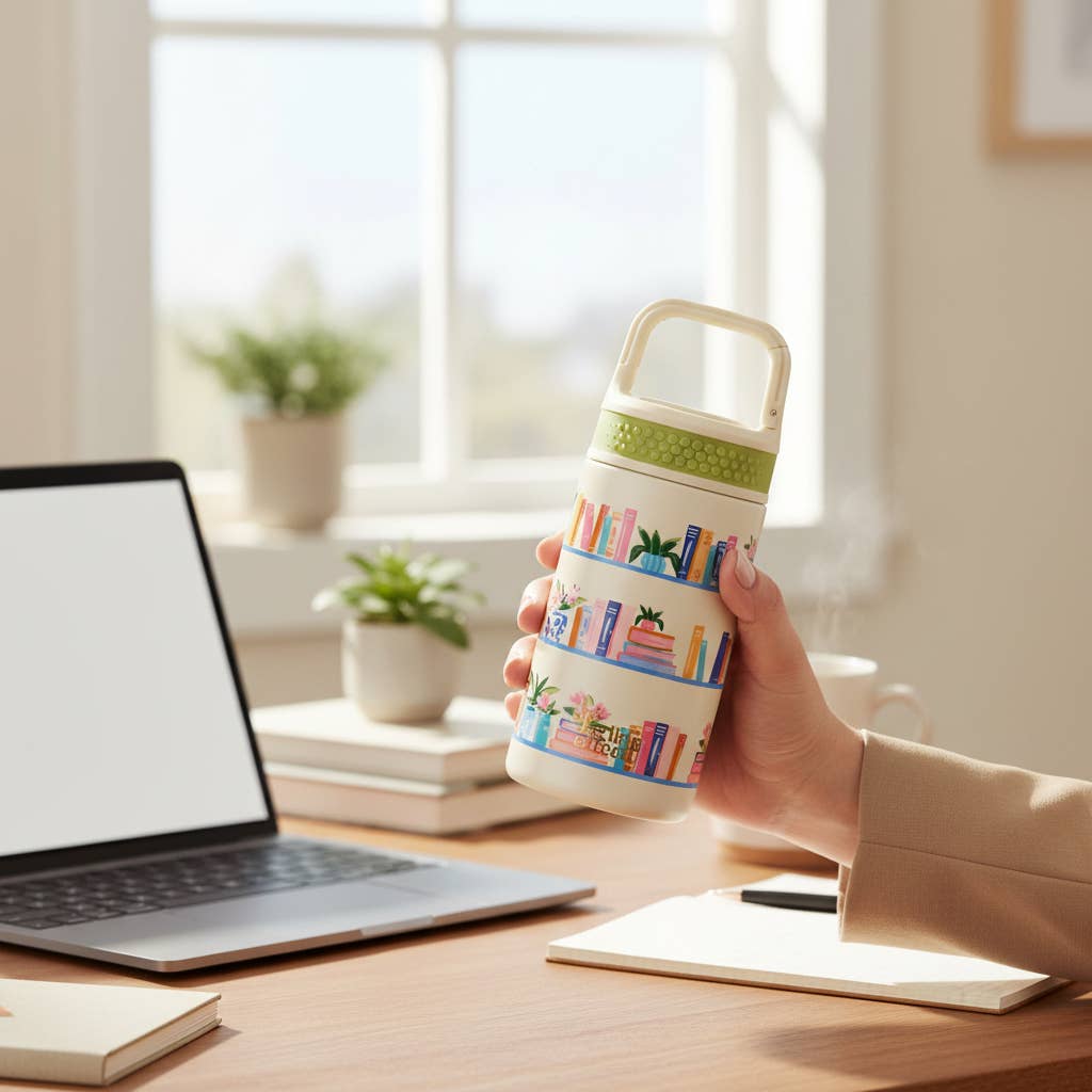 6 oz Lil' Bitty Bottle–Book Shelfie