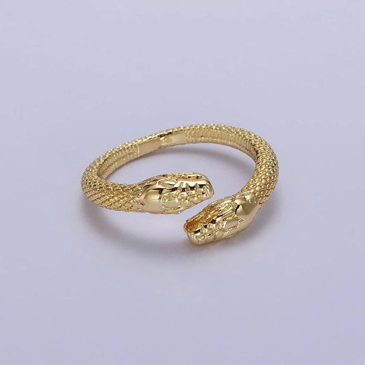 Dainty Gold Snake Ring, Adjustable Serpent Rings for Women Y-569
