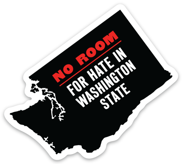 No Room For Hate Washington Sticker