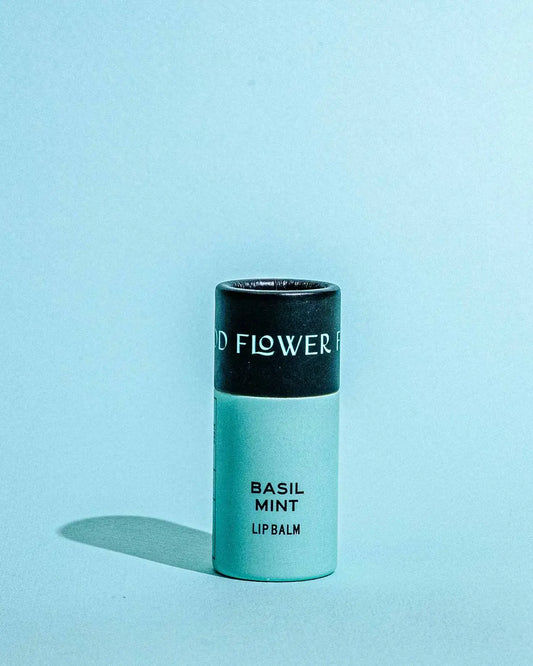 Basil Mint Organic Lip Balm / 0.3 oz Biodegradable Tube