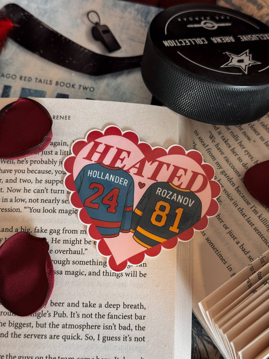 Heated Rivalry Hollander & Rozanov Hockey Romance Sticker