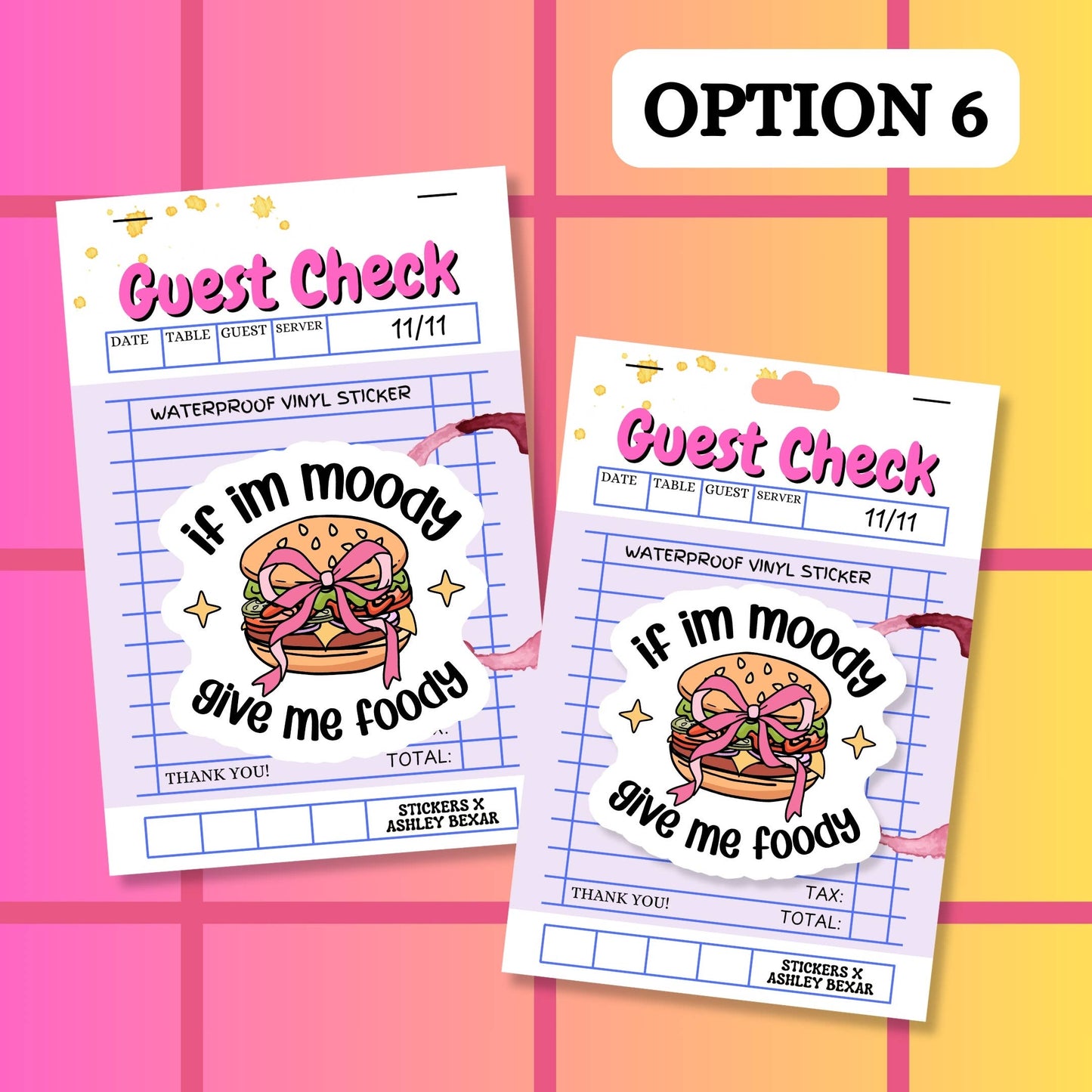 Food Hangry Relatable Funny Waterproof Vinyl Sticker