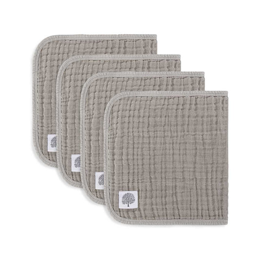 Grey Set - Muslin Burp Cloths (4 Pack)
