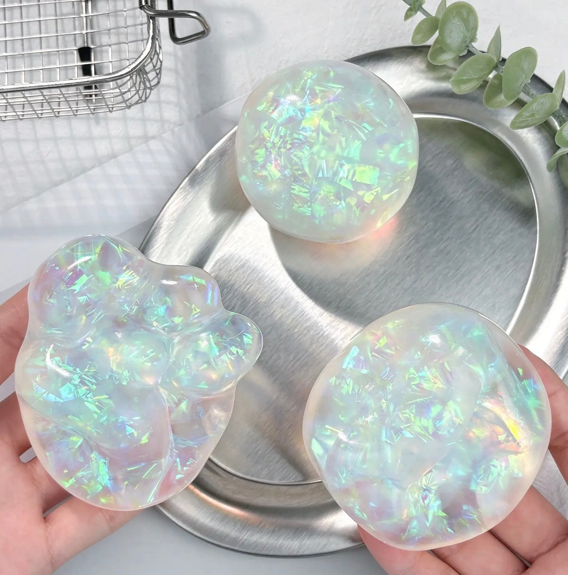 Iridescent Crystal Moldable Squishie