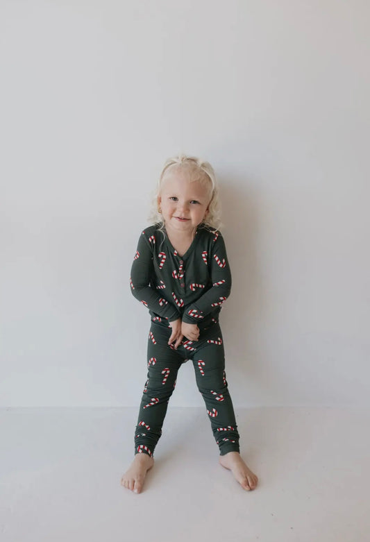 Candy Cane Toddler 2 Piece PJS