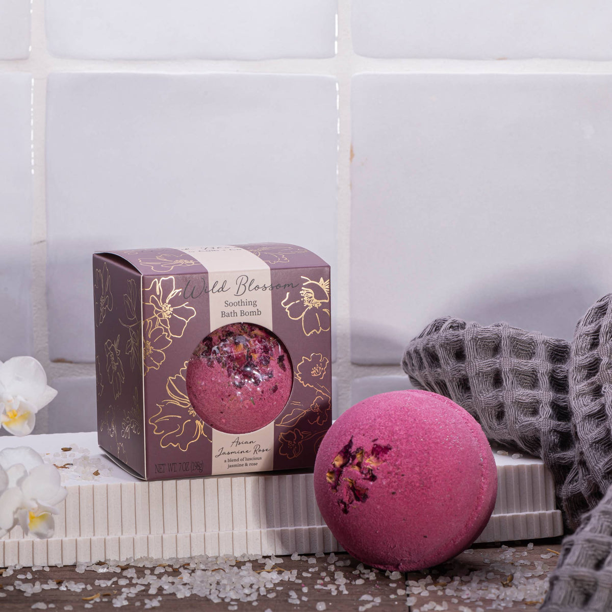 Wild Blossom Soothing Bath Bomb - Jasmine Rose