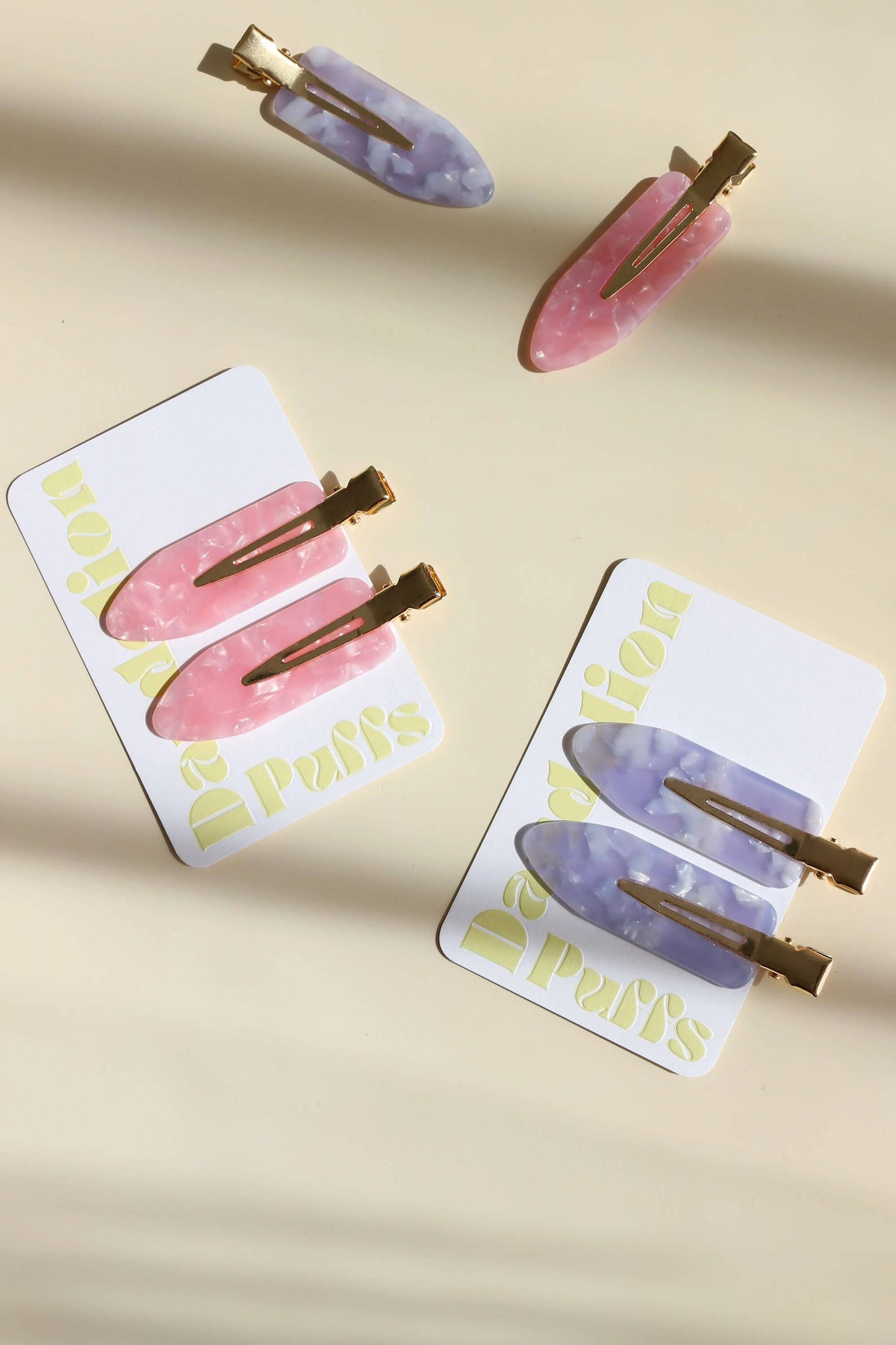 Creaseless Acetate Makeup Hair Clips - Set of 2