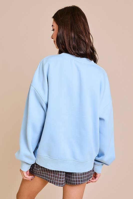 I'M TOO PRETTY FOR THIS OVERSIZED SWEATSHIRT