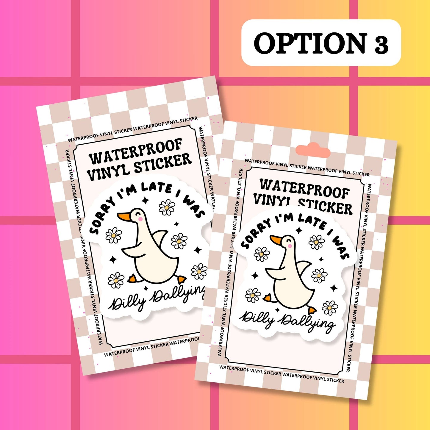 Relatable Duck Goose Funny Dilly Waterproof Vinyl Sticker