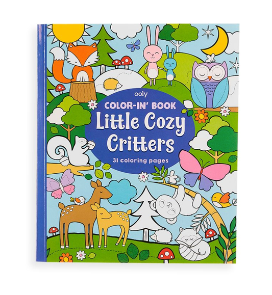 Color-in' Book: Little Cozy Critters (8" x 10"; 31 Pages)
