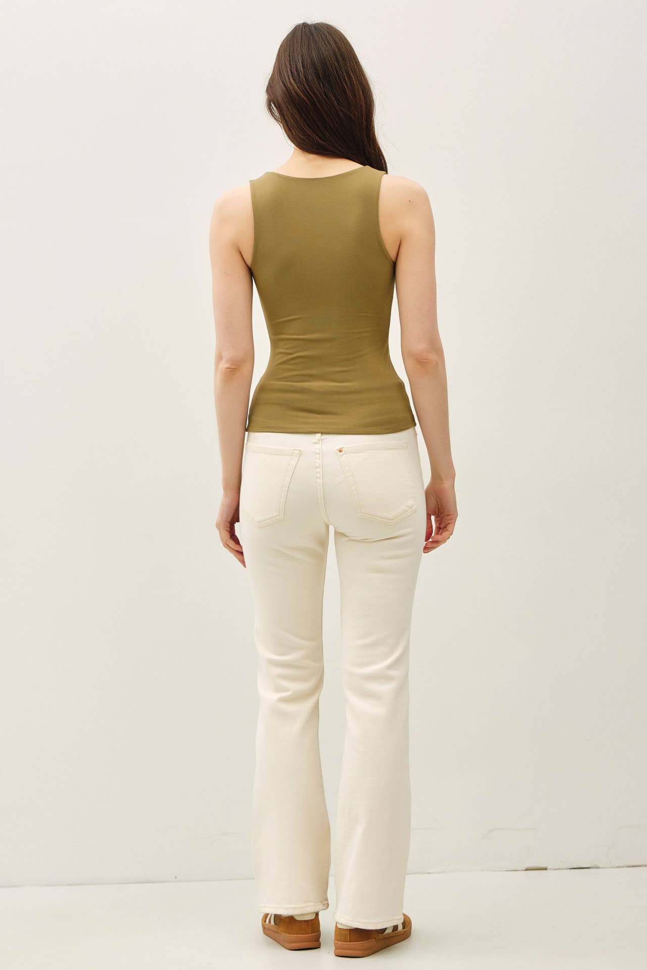 SOFT CORE-DOUBLE LINED BASIC SQUARE NECK TANK