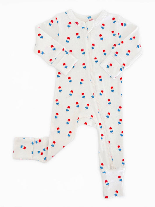 Popsicle / Organic Pointelle 2-Way Zip Romper