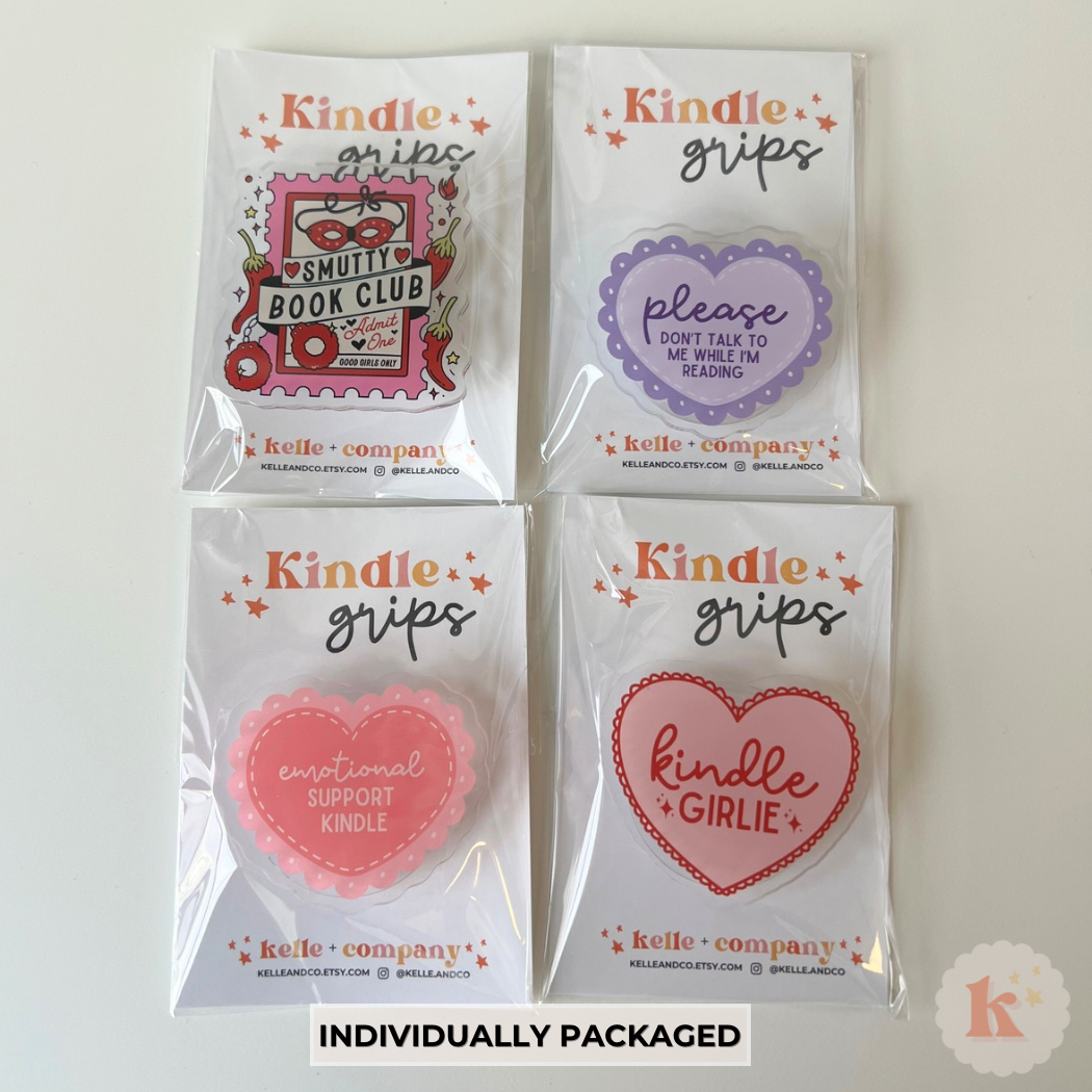 Kindle Grip, Kobo grip, bookish merch, kindle case stands