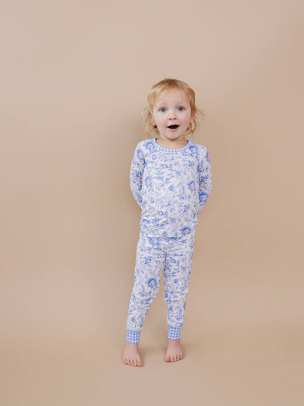 Bamboo Two Piece Set | Blue Flowers