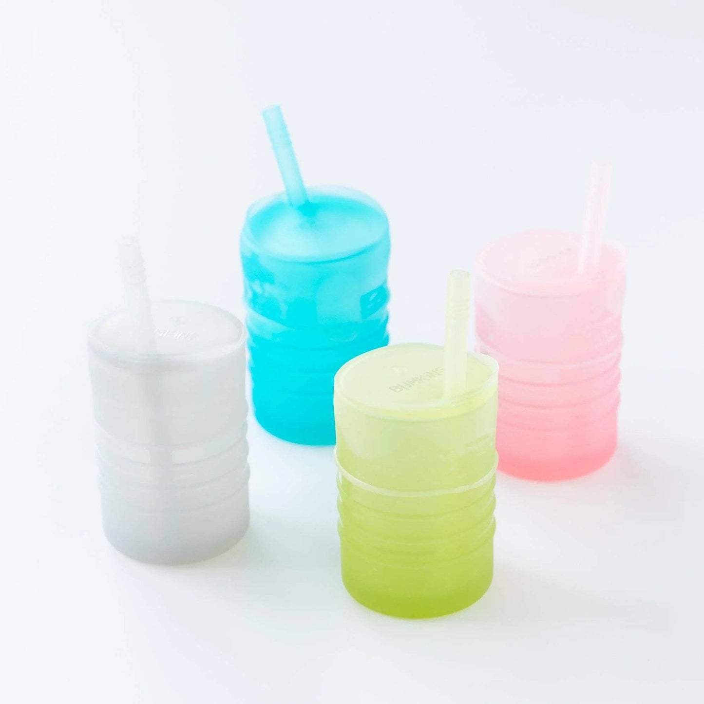 Silicone Straw Cup with Lid: Sage