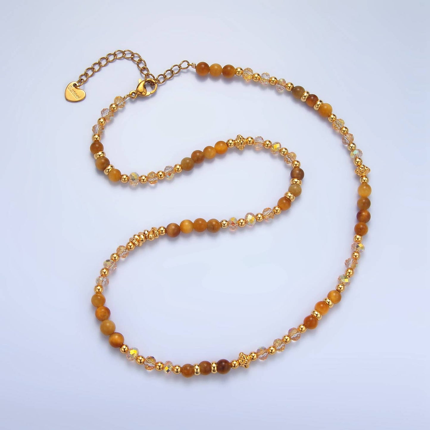 24K Gold Filled Gemstone Beaded Necklace | WA-2651 - WA-2654