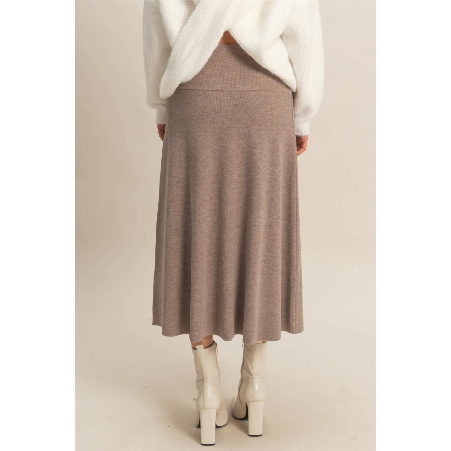 Contemporary Ribbed Knit Skirt