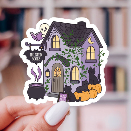 Haunted Book Shop Sticker – Bookish Halloween