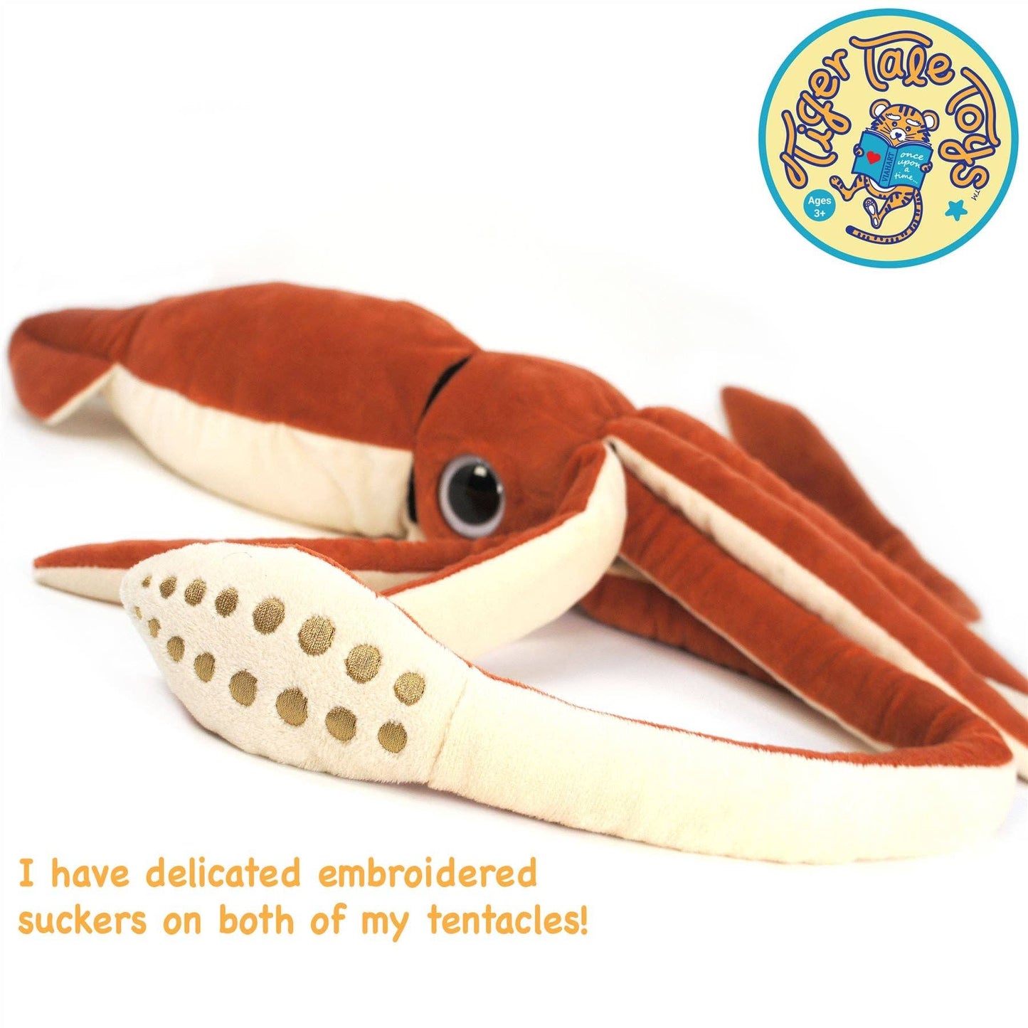 Shubert The Squid | 34 Inch Stuffed Animal Plush | By TigerH