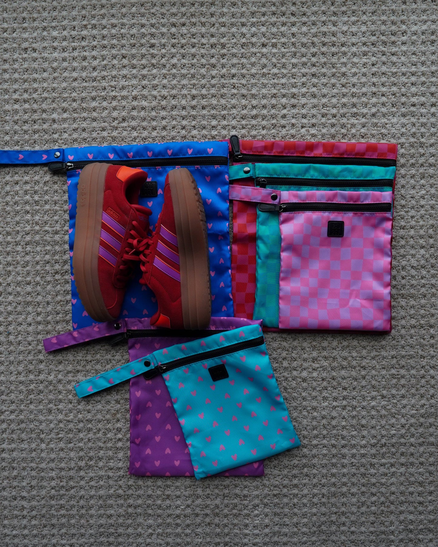 Wet Bag Set in Bright Checkered