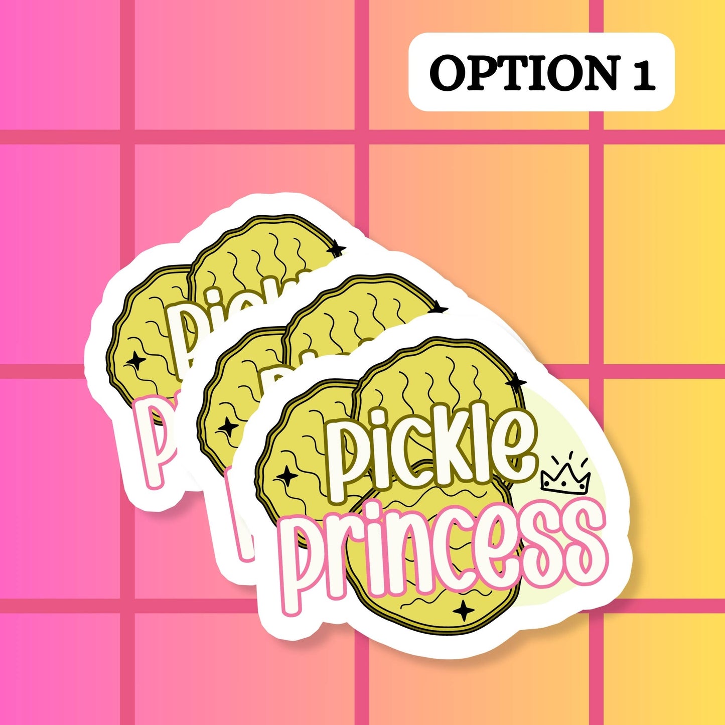 Coquette Pickles Pickle Lover Food Waterproof Vinyl Sticker: Matte / Thank you!