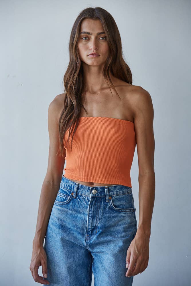 S1169N | Seamless Ribbed Tube Top