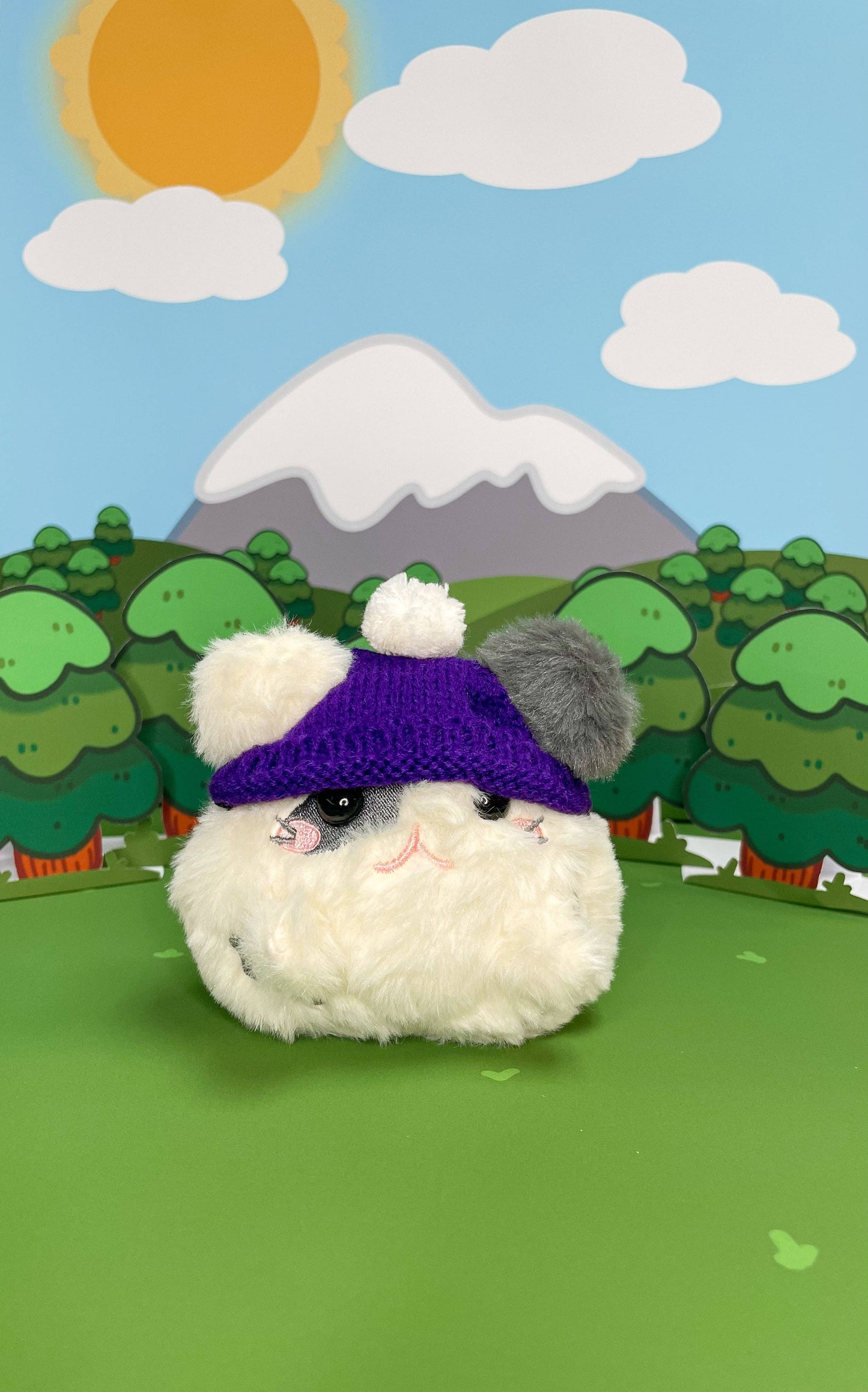 Purple PomPom Beanie - Plushie Accessories