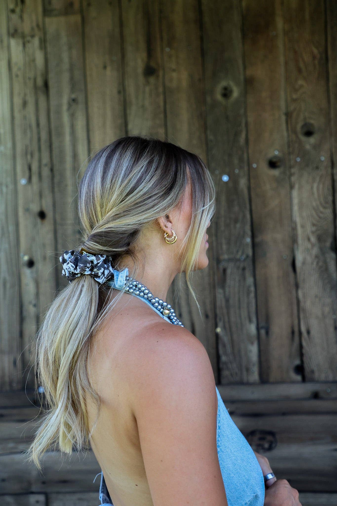DIBS ON THE COWBOY MIDI SCRUNCHIE