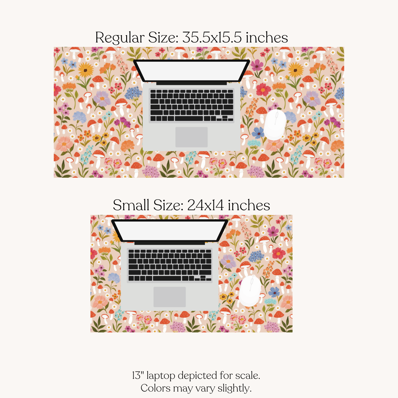 Mushroom Meadows Desk Pad