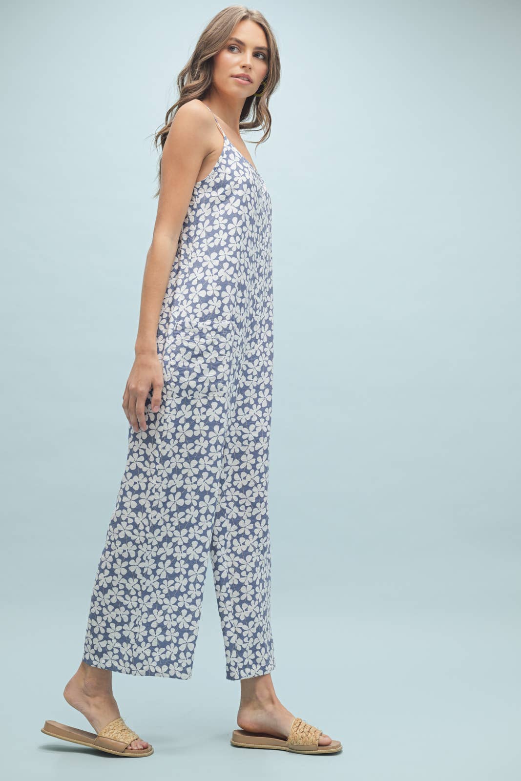 FLORAL CAMI JUMPSUIT / WL25-10146